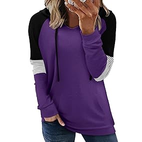 Women's Color Block Pullover Hoodie