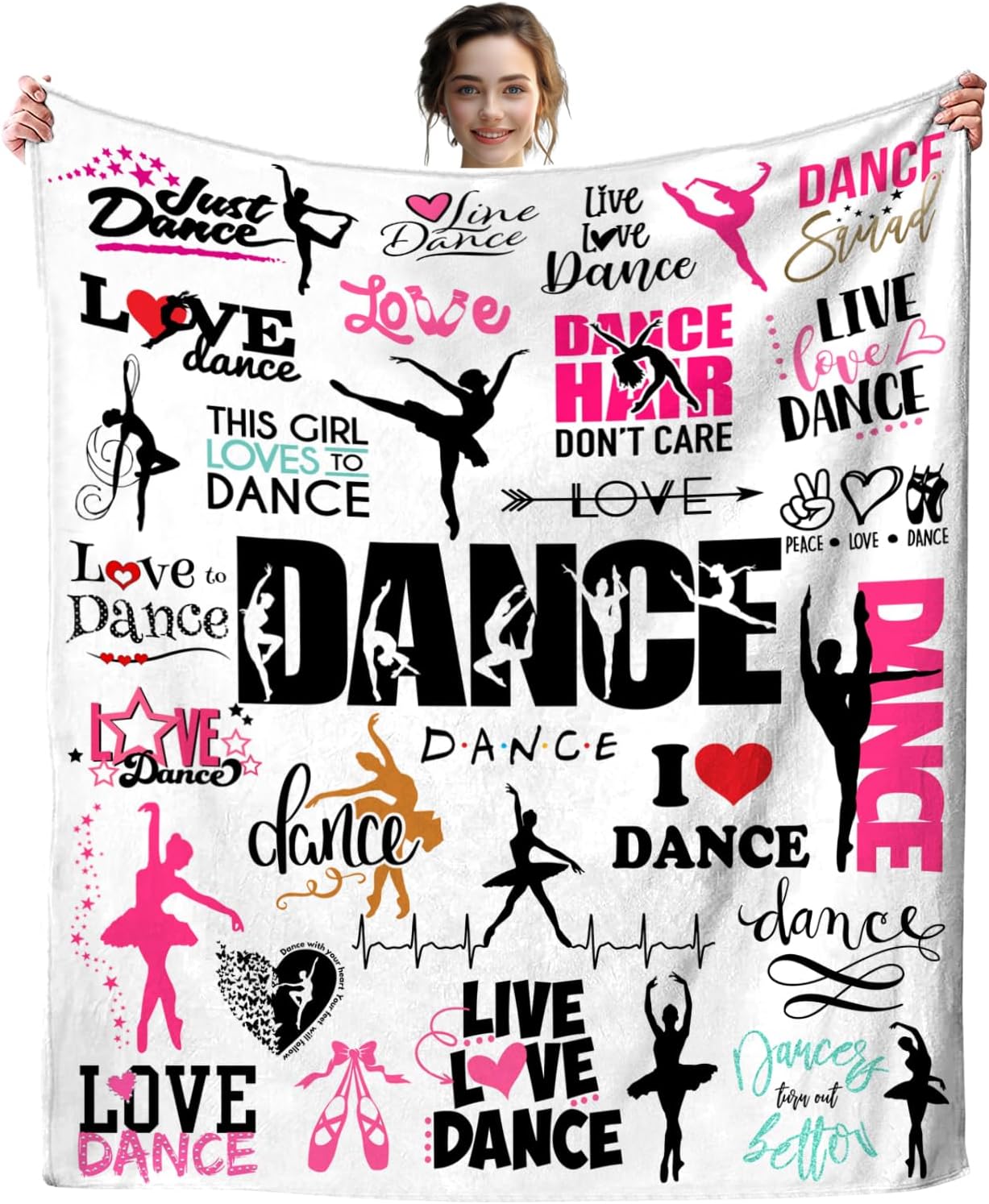 50"X40" Dance Blanket - White