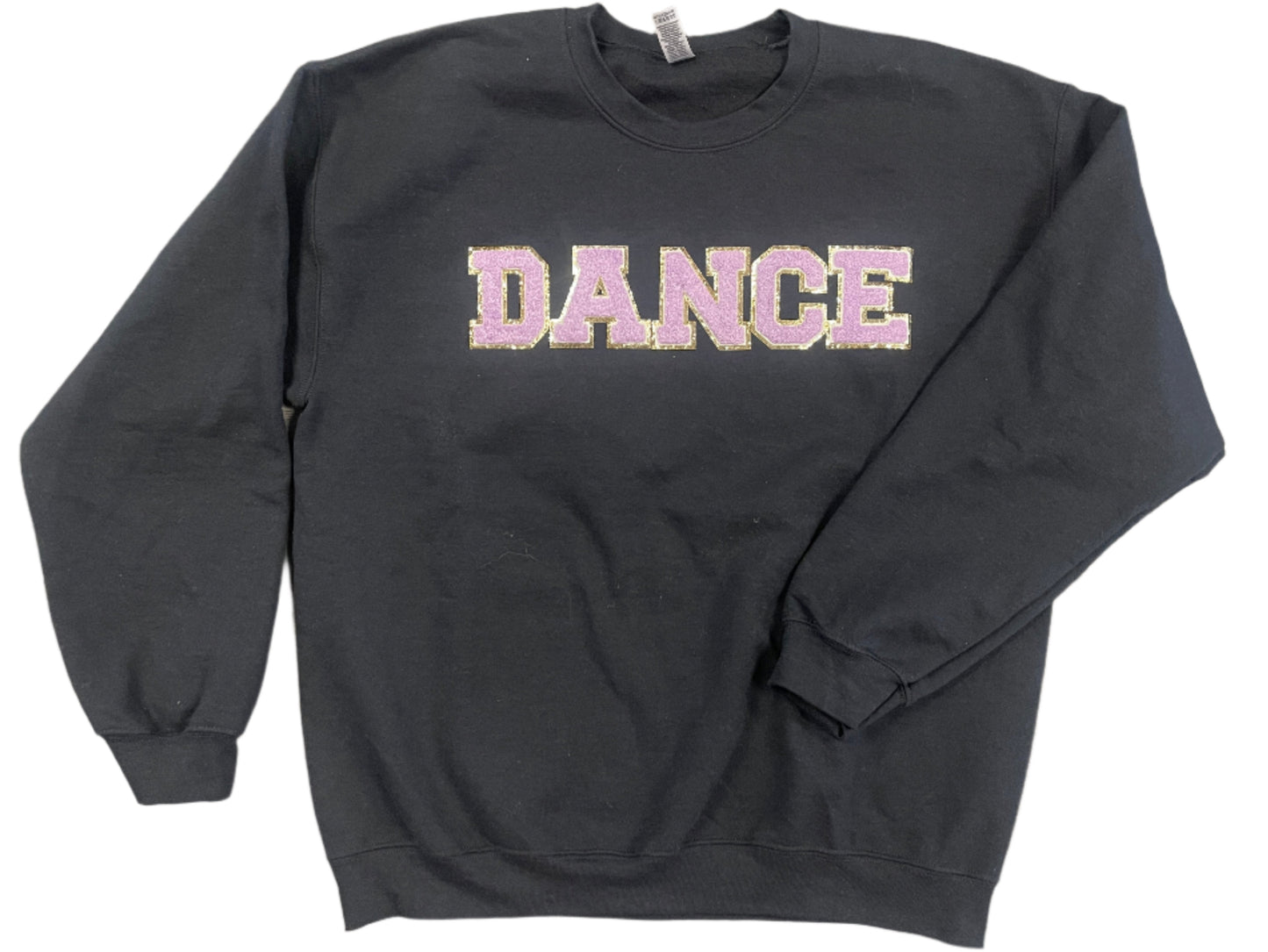 DANCE Chenille Letters Crew Neck Sweatshirt