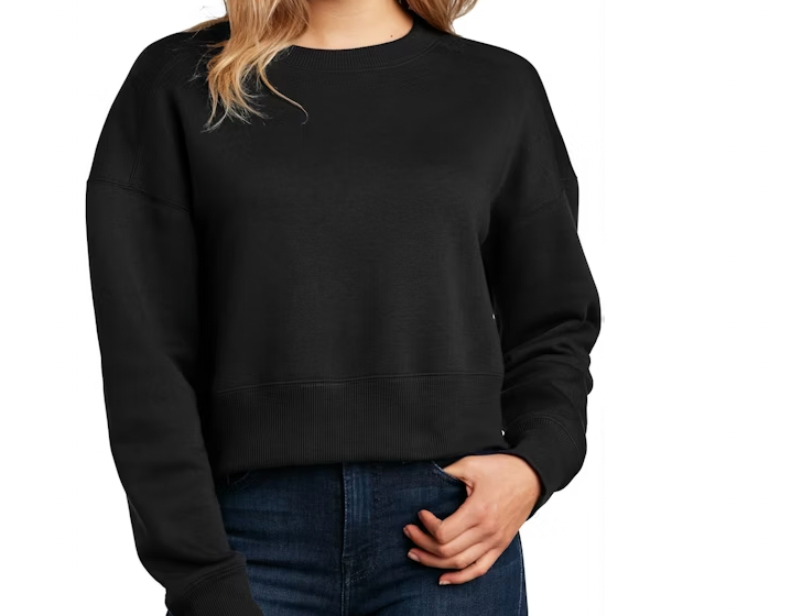 Women's Cropped Crew Neck Sweatshirt