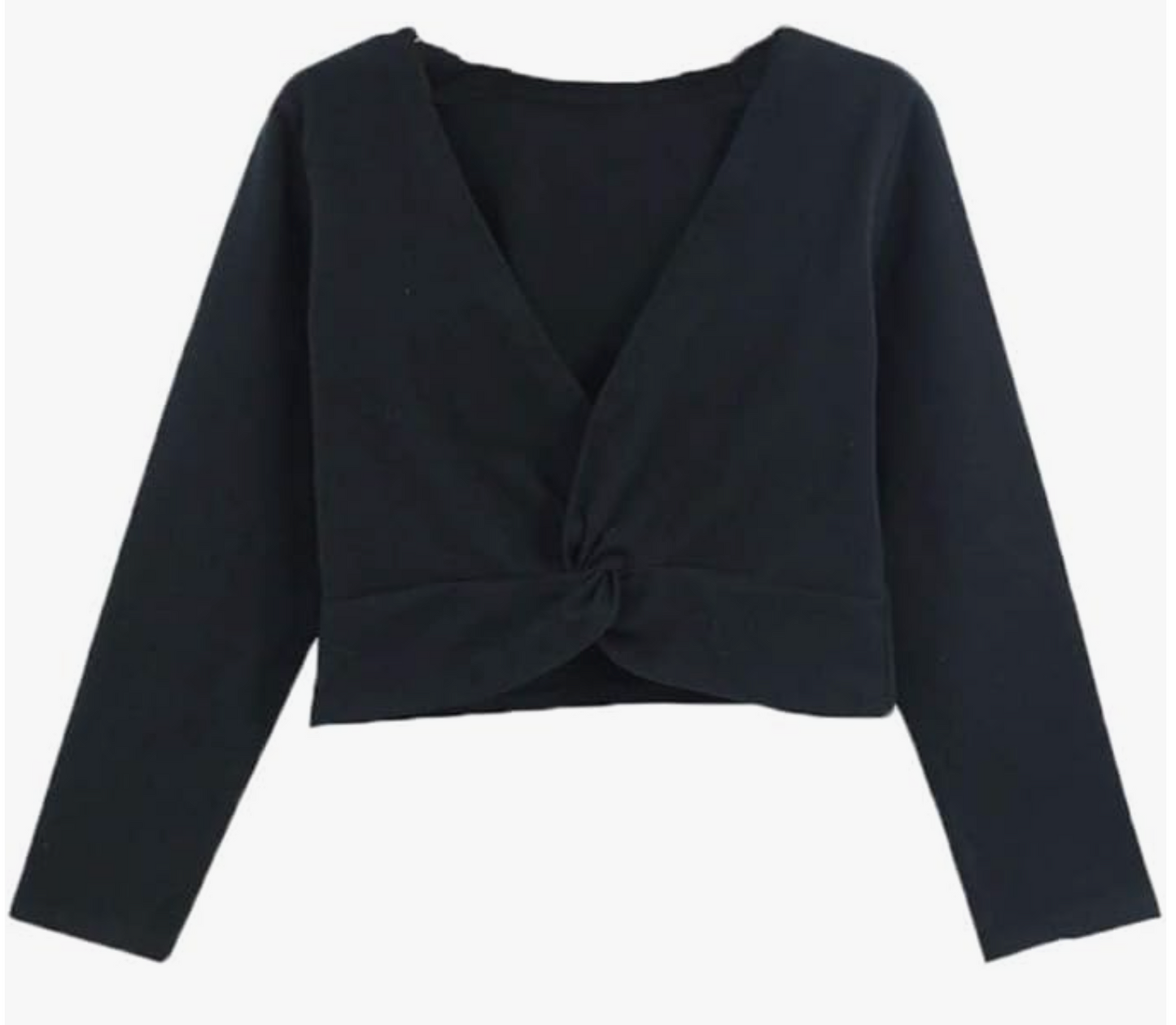 Girls Long Sleeve Front Knot Dance Wrap