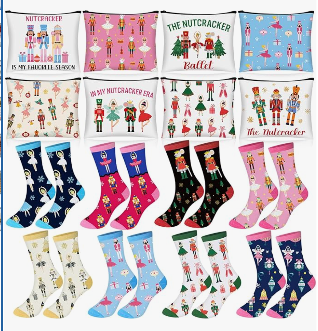 1 pair Nutcracker Socks and Matching Bag