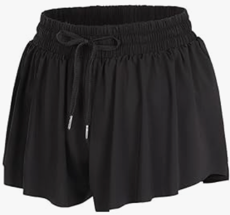 Girls Butterfly Shorts Flowy Shorts with Pocket and Black Dance Connection Logo