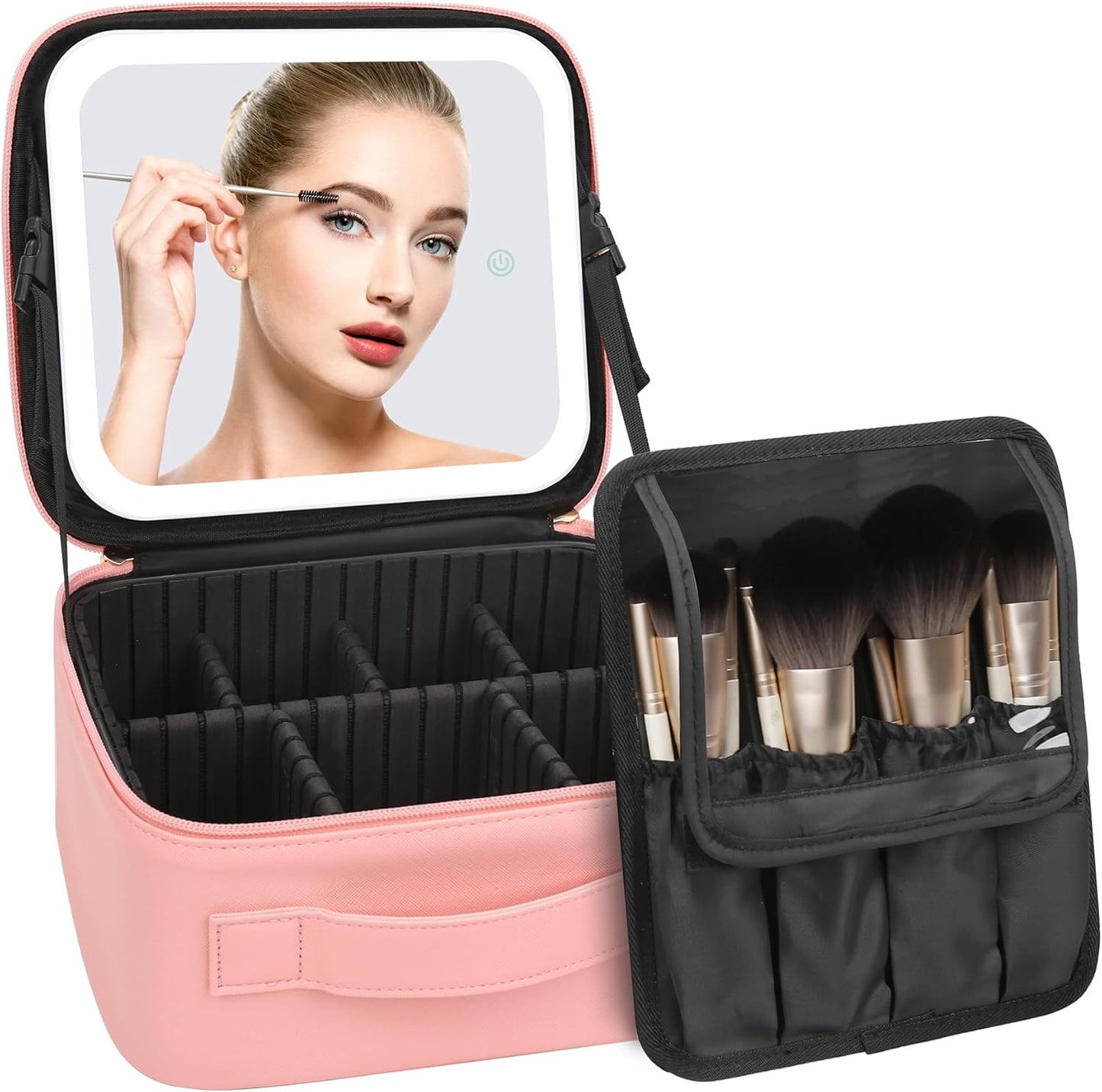 Makeup Case with LED Light up Mirror