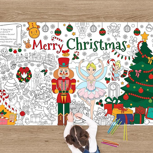 Nutcracker Ballerina Giant Coloring Poster 55inches x 29inches