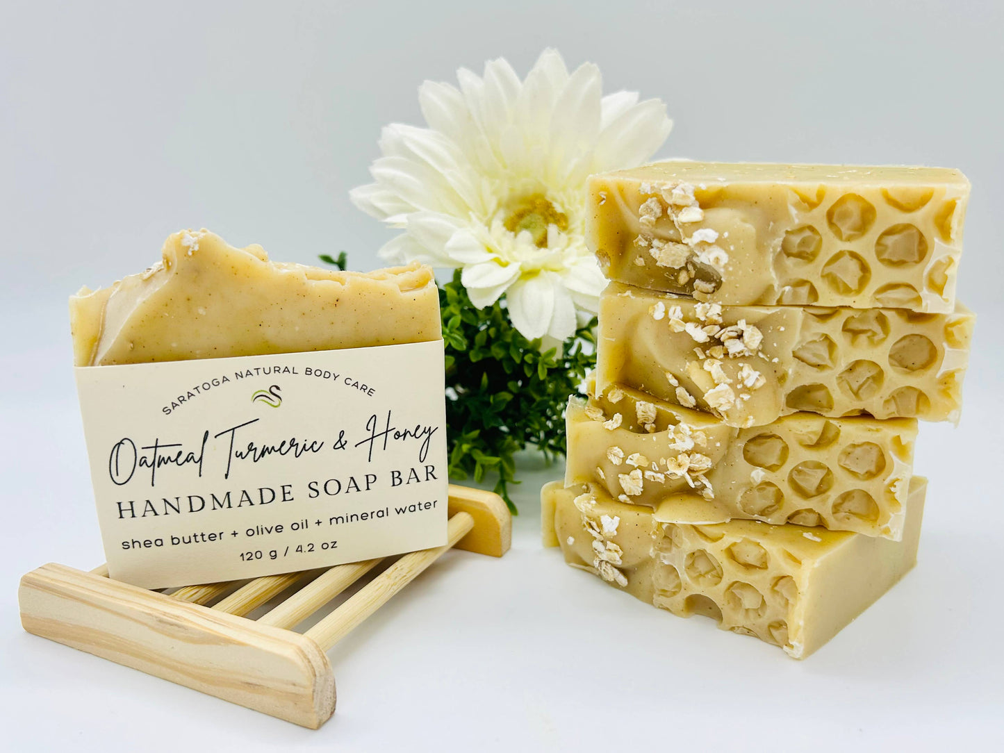 Oatmeal Turmeric & Honey Handmade Soap Bar VEGAN
