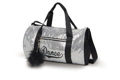 SILVER SEQUIN DUFFEL BAG