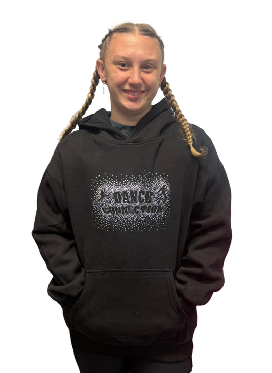 Oversized Dance Connection Black Hoodie