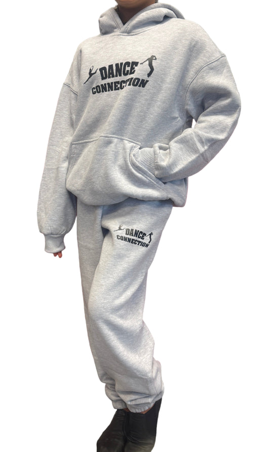 Oversized Hoodie & Joggers Sweatsuit Set Light Gray