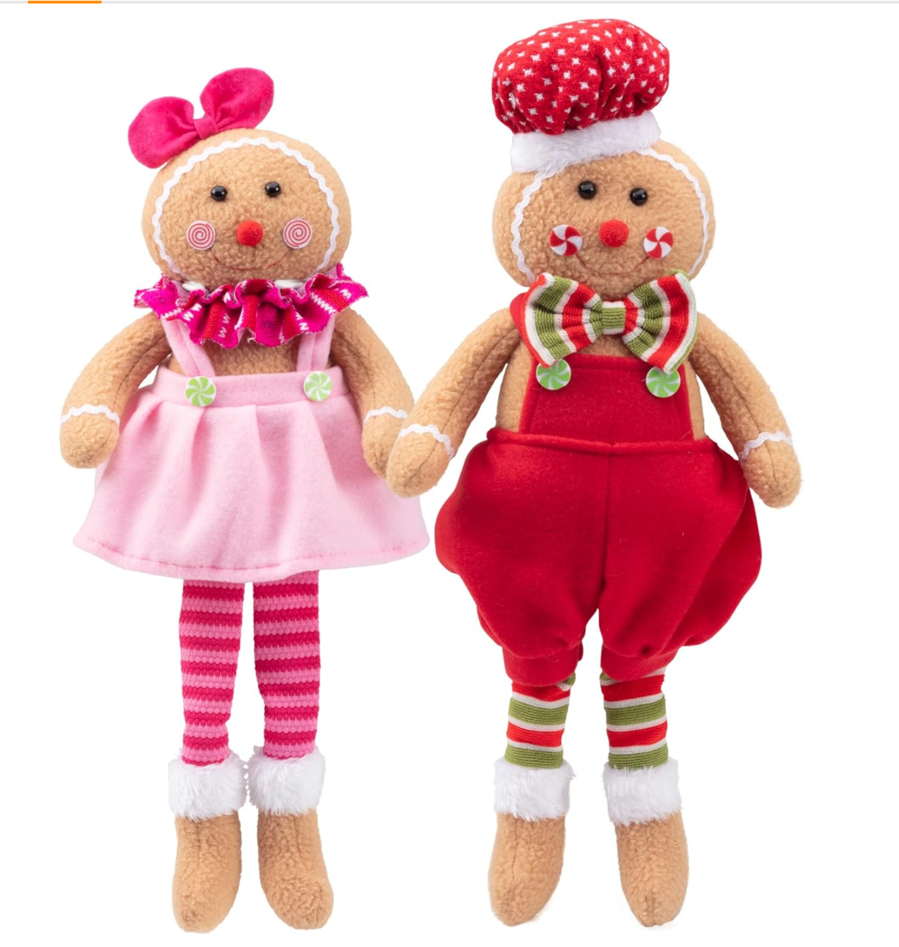 Christmas Gingerbread 17 inches tall Plush Doll