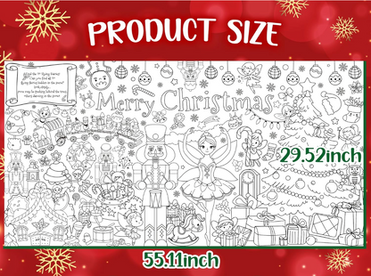 Nutcracker Ballerina Giant Coloring Poster 55inches x 29inches