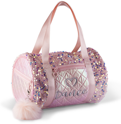 SPARKLE MY HEART DUFFLE BAG PINK