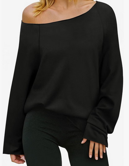 Off The Shoulder Oversized Sweatshirt