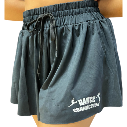 Women's Butterfly Shorts -White Dance Connection Logo