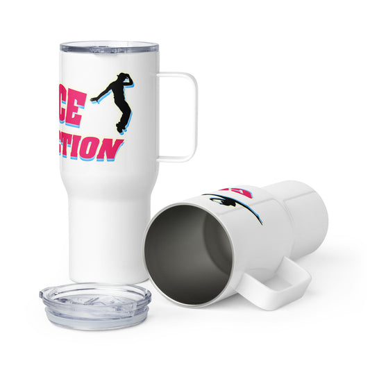 Travel mug with a handle